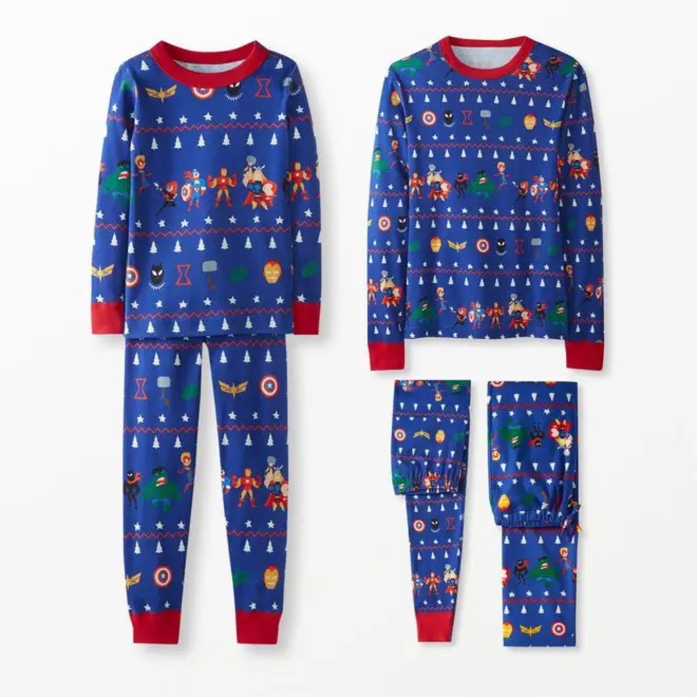 Women's Hanna Anderson Marvel Pajamas - Medium Bottoms - Small Top